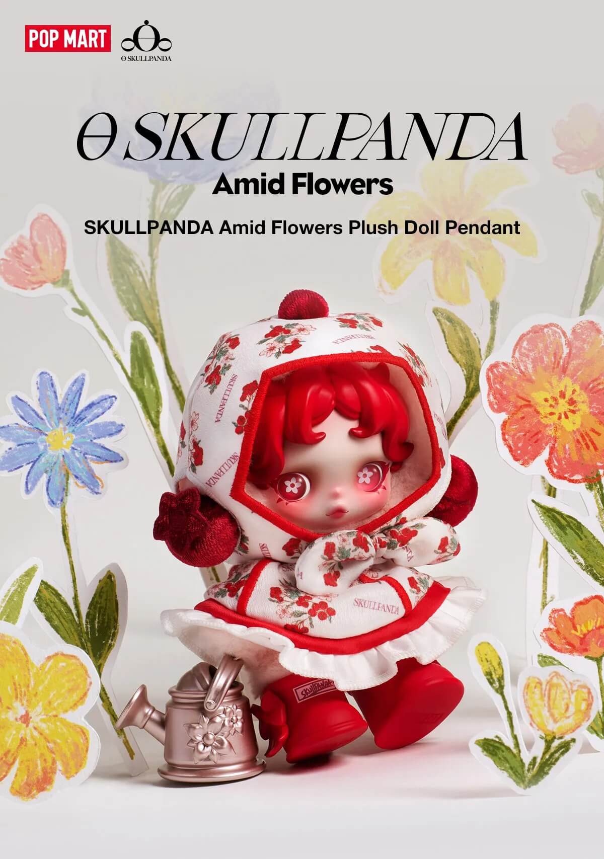POP MART Skullpanda Amid Flowers Görsel 1