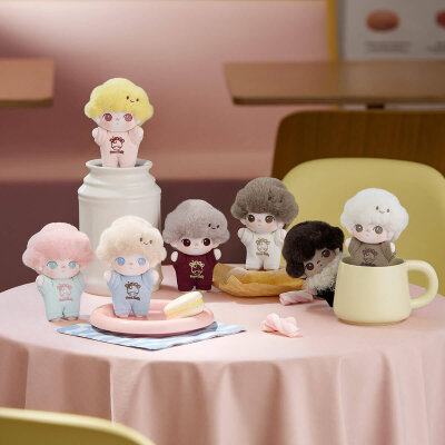 DIMOO Crush on Coffee Serisi - Yumuşak Yüzlü Peluş Charm Anahtarlık Blind Box | Sürpriz Kutu - 6