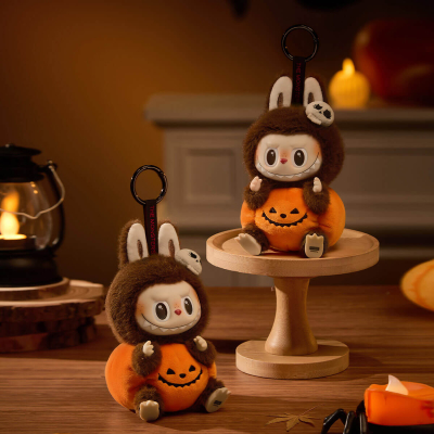 Happy Halloween Party Serisi - Sitting Pumpkin Vinil Peluş Oyuncak Charm Anahtarlık - 4