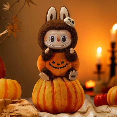 Happy Halloween Party Serisi - Sitting Pumpkin Vinil Peluş Oyuncak Charm Anahtarlık - 2