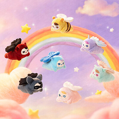 PUCKY FLYING BABIES Serisi - Peluş Anahtarlık Charm Figürleri Blind Box | Sürpriz Kutu - 7