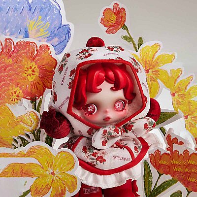 SKULLPANDA Amid Flowers Peluş Bebek Charm - 3