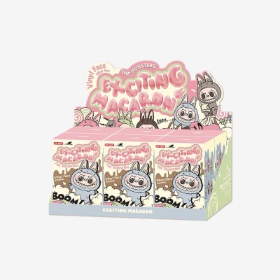 THE MONSTERS Exciting Macaron Vinil Peluş Oyuncak Charm Anahtarlık Blind Box | Sürpriz Kutu - 7