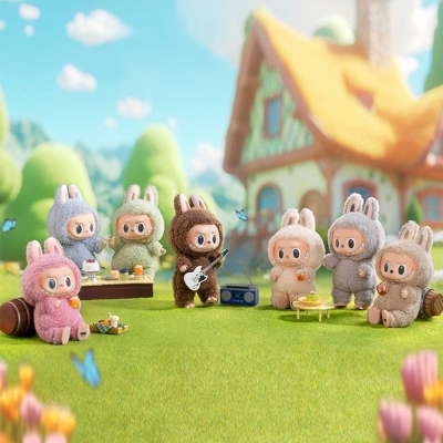 THE MONSTERS Exciting Macaron Vinil Peluş Oyuncak Charm Anahtarlık Blind Box | Sürpriz Kutu - 5