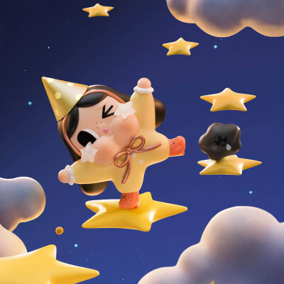 CRYBABY CRYING TO THE MOON Serisi Figür Oyuncak Blind Box | Sürpriz Kutu - 3