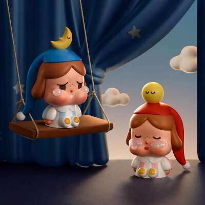 CRYBABY CRYING TO THE MOON-SITTING Serisi Figür Oyuncak Blind Box | Sürpriz Kutu - 4