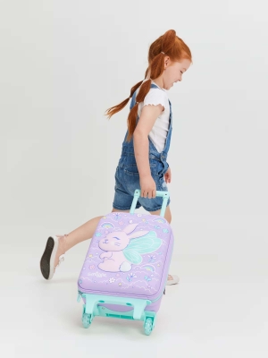 Blast Off Junior Tavşan Desenli Çekçekli Okul Çantası ve Kabin Boy Çocuk Valizi - 7