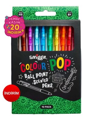 Colour Pop Ball Point 10'lu Kokulu Kalem Seti - Smiggle