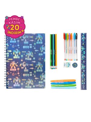 Happy Tales A4 Çizgili Defterli Kırtasiye Hediye Seti - Smiggle