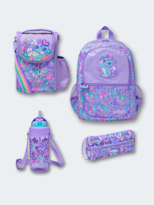 Adventurous 4 Parça Kız Çocuk Kedi Desenli Okul Seti - Smiggle