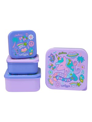All Stars 4'ü 1 Arada Unicorn Desenli İç İçe Beslenme Kapları - Smiggle (1)