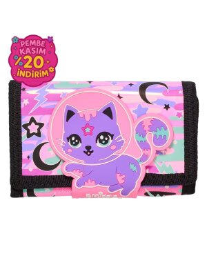 Away Kedi Desenli Kız Çocuk Cüzdan - Smiggle