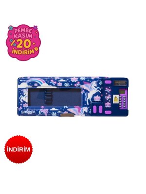 Away Unicorn Desenli Pop Out Kız Çocuk Hesap Makineli Otomatik Kalem Kutusu - Smiggle