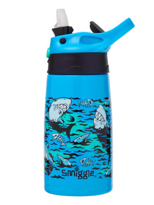 Curious Junior Köpek Balığı Desenli Paslanmaz Çelik Termos 400 ml - Smiggle