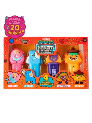 Hangry Heroes 4'lü Kokulu Fosforlu Erkek Çocuk Kalem Seti - Smiggle