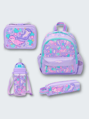 Out & About 4 Parça Kız Çocuk Kedi Desenli Okul Seti - Smiggle