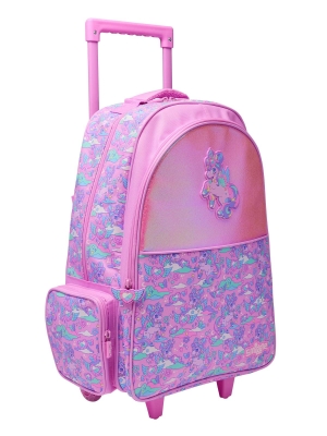 Trailbalzer Klasik Çekçekli Unicorn Desenli Işıklı Tekerlekli Okul Çantası - 1