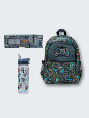 Trailblazer 3 Parça Erkek Çocuk Gri Okul Seti - Smiggle