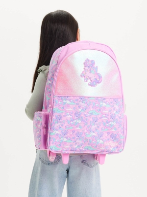 Trailblazer Klasik Çekçekli Unicorn Desenli Işıklı Tekerlekli Okul Çantası - 6