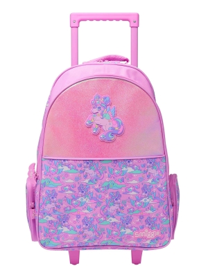 Trailblazer Klasik Çekçekli Unicorn Desenli Işıklı Tekerlekli Okul Çantası - 3