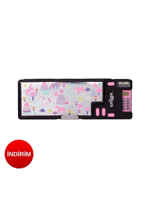 Vibin Unicorn Pop Out Kız Çocuk Hesap Makineli Otomatik Kalem Kutusu - 1