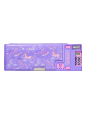 Eclipse Unicorn Desenli Pop Out Hesap Makineli Otomatik Kalem Kutusu - 1
